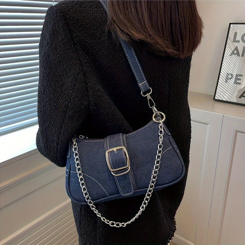 Denim Shoulder Bag – Trendy en Duurzame Schoudertas van Spijkerstof