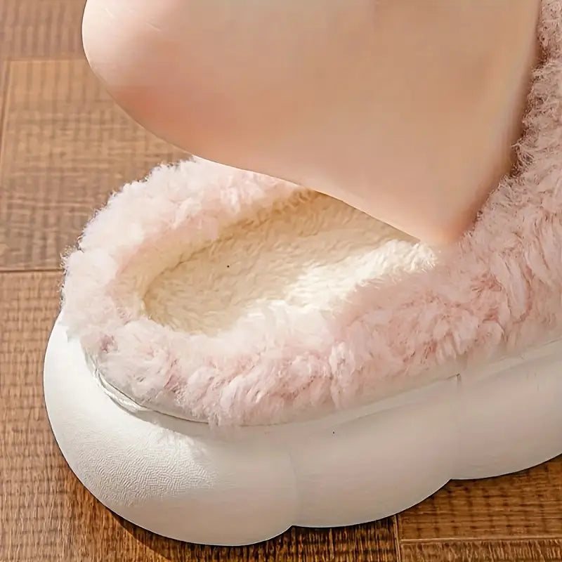 Gezellige Herfst-Winter Pantoffels voor Dames – Fluwelen Binnenvoering met Schattig Strikje