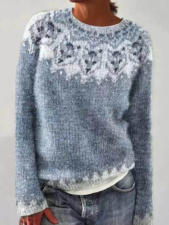 Artistische Trui – Warme Wolmix met Kleurrijk Design | Stijlvolle Wintermode