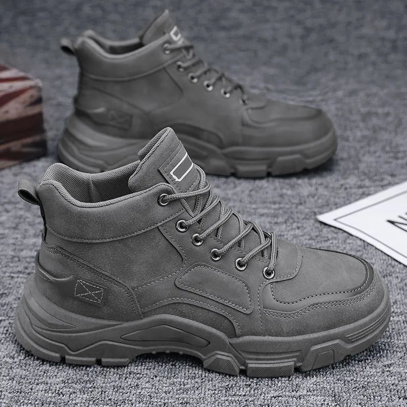 Heren Waterdichte Leren Laarzen – Antislip, Duurzaam & Comfortabel Wandelschoenen
