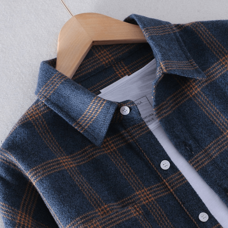 Geruit Flanellen Overhemd voor Heren – Zacht Katoen-Wolmix, Warm & Comfortabel