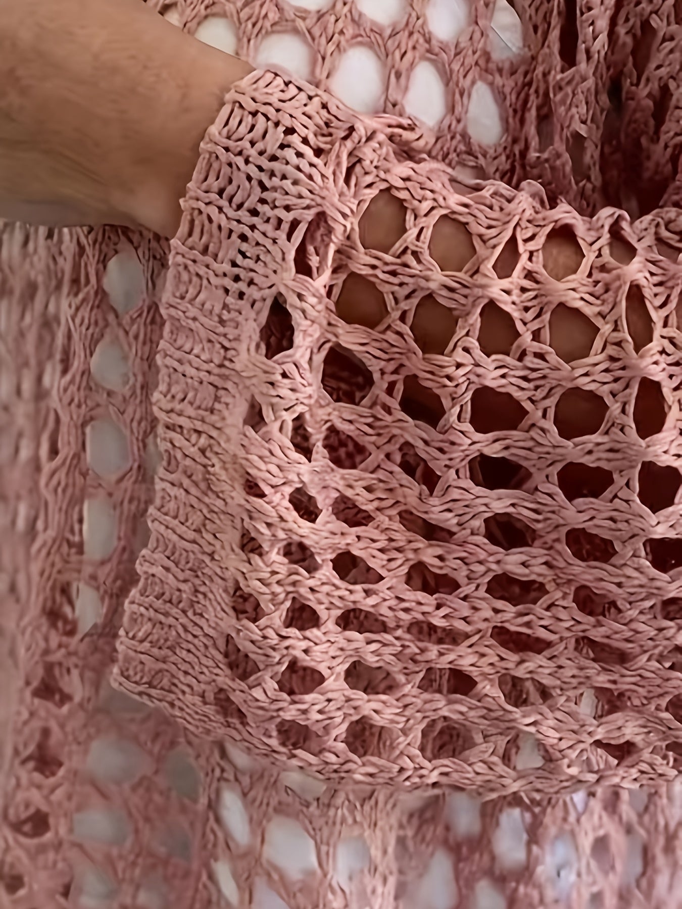 Circle Mesh V-hals trui