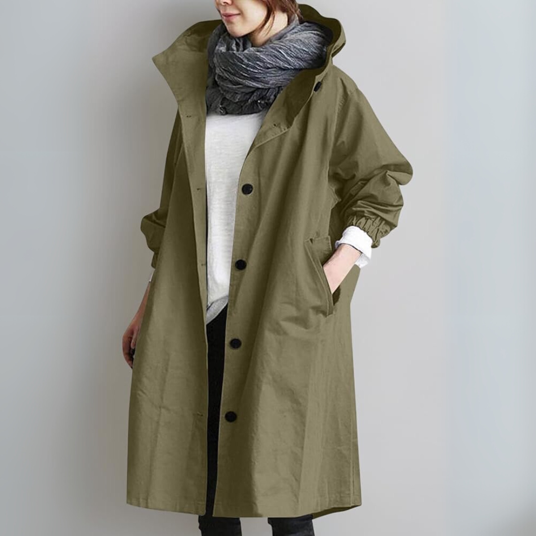 Dames Lichte Jas met Capuchon – Casual Losse Pasvorm Voorjaar en Herfst, Ademend Tussenjas