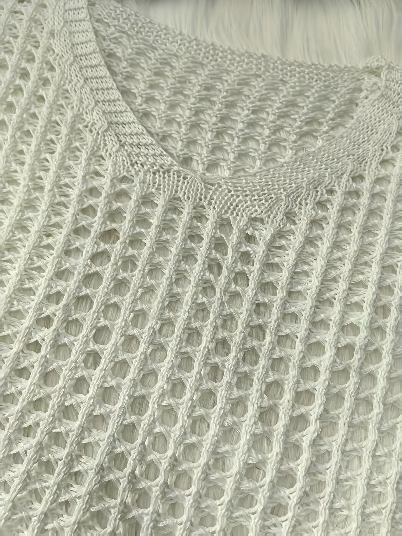 Circle Mesh V-hals trui