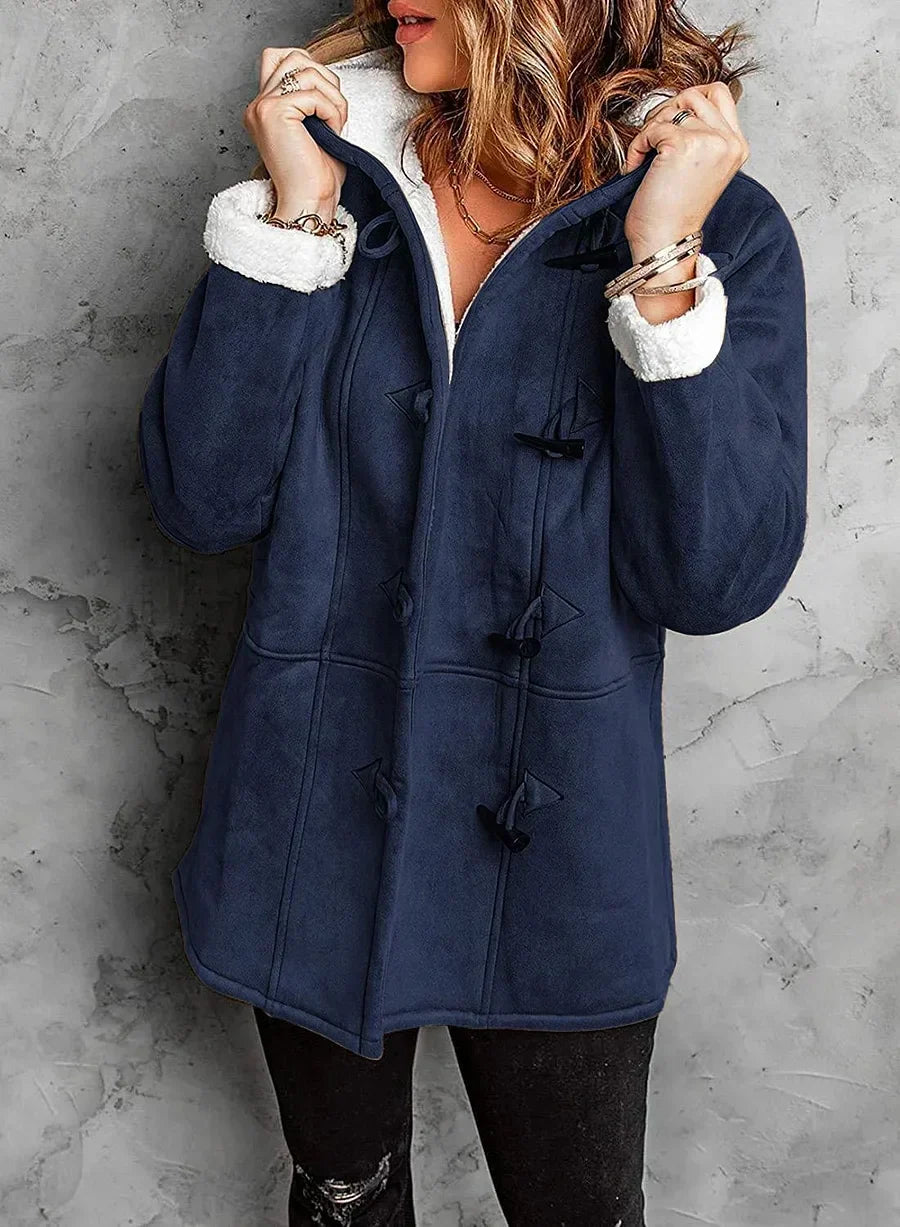Warme en Zachte Winterjas – Comfortabele Dames Jas met Voering, Capuchon & Elegante Pasvorm