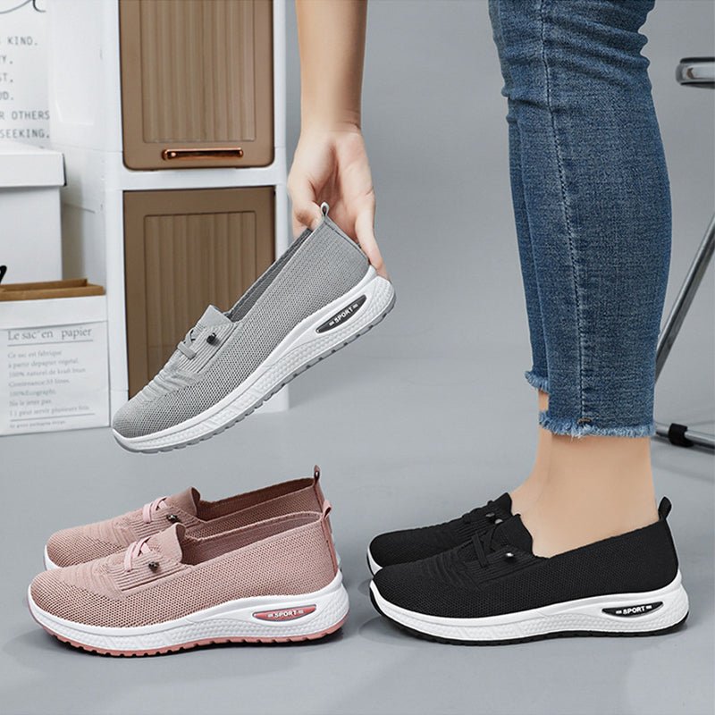 Dames Lichtgewicht Comfortschoenen – Ademend Instap Wandelsneakers met Voetboogondersteuning