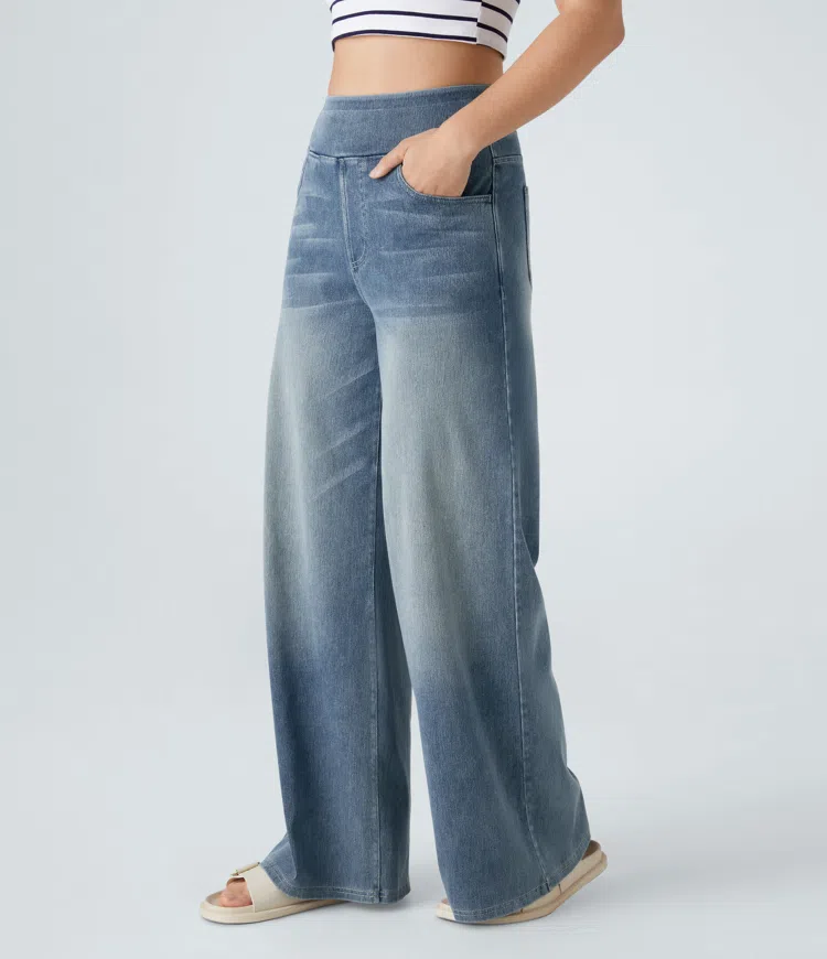 Bootcut Jeans met Hoge Taille – Rekbaar Comfort & Tijdloze Pasvorm