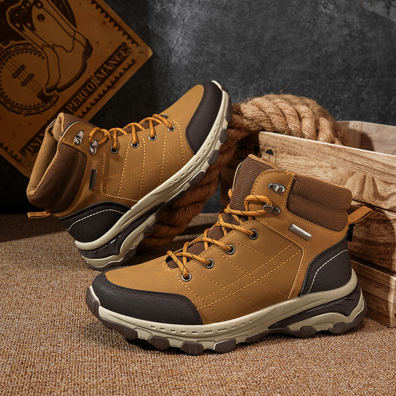 Orthopedische Heren Werk- & Wandelschoenen – Brede Neus, Enkel- & Voetboogondersteuning, Waterdicht & Anti-Slip