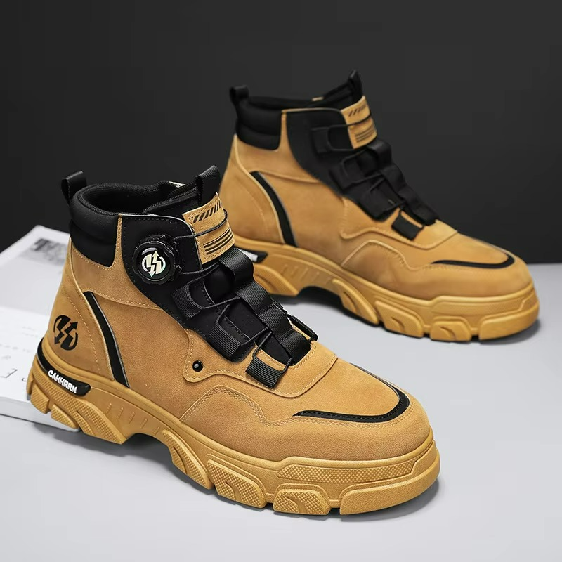 Heren Laarzen – Casual en Leren Enkelboots voor Winter, Werk & Outdoor