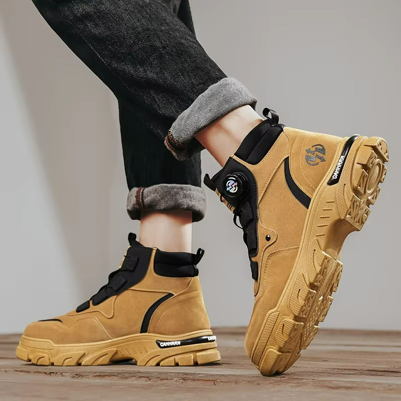 Heren Laarzen – Casual en Leren Enkelboots voor Winter, Werk & Outdoor