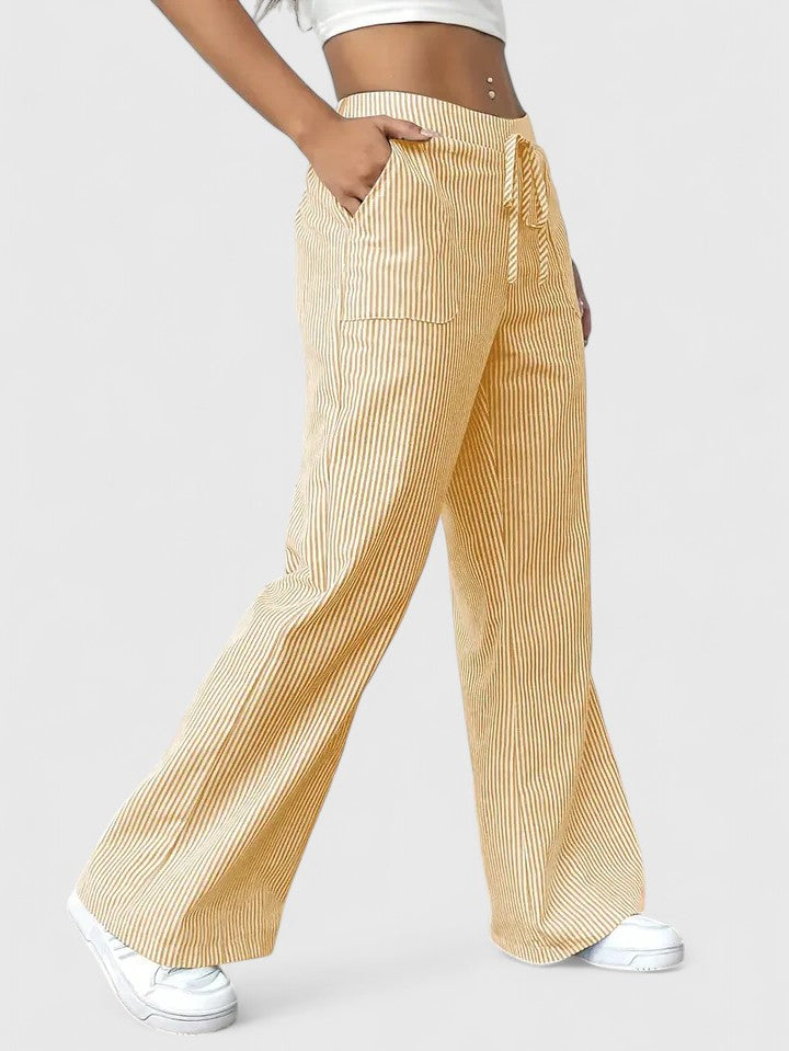 Comfortabele Wijde Broek voor Dames – Elegante Pasvorm & Stijlvolle Details