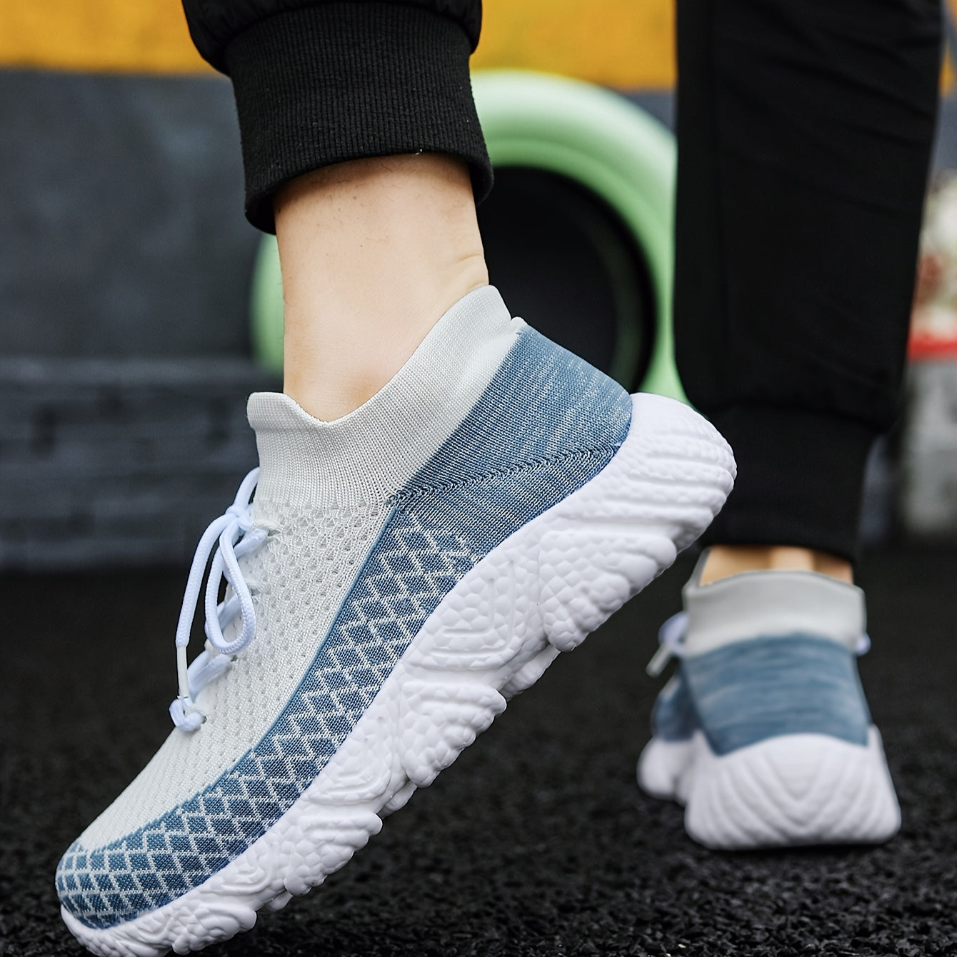 Heren Ademend Hardloopschoenen – Lichtgewicht Sportschoenen met Gevoerde Zool voor Wandelen en Training