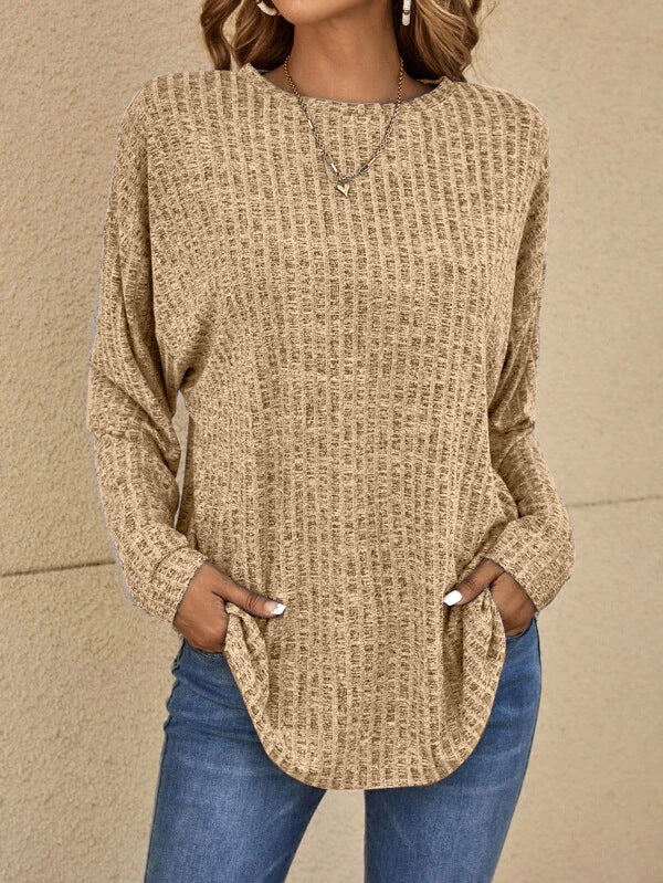 Classic Casual Trui met Lange Mouwen – Tijdloze Comfortabele Dames- en Herentrui