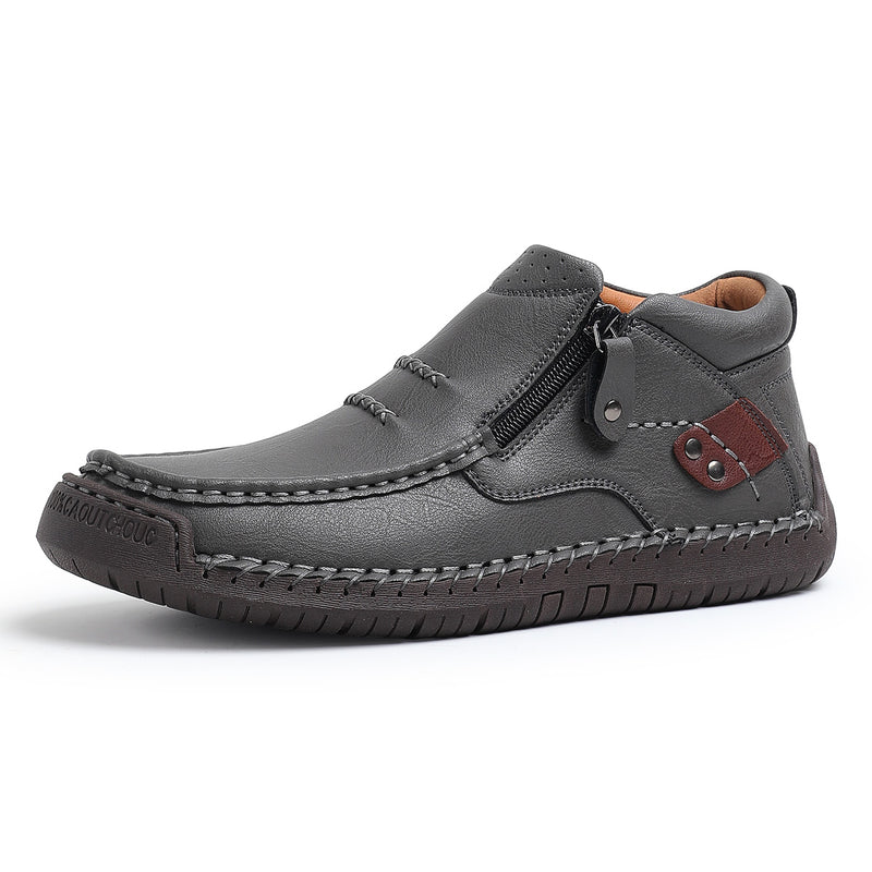 Heren Handgemaakte Premium Leren Slip-On Driving Boots – Stijl & Comfort