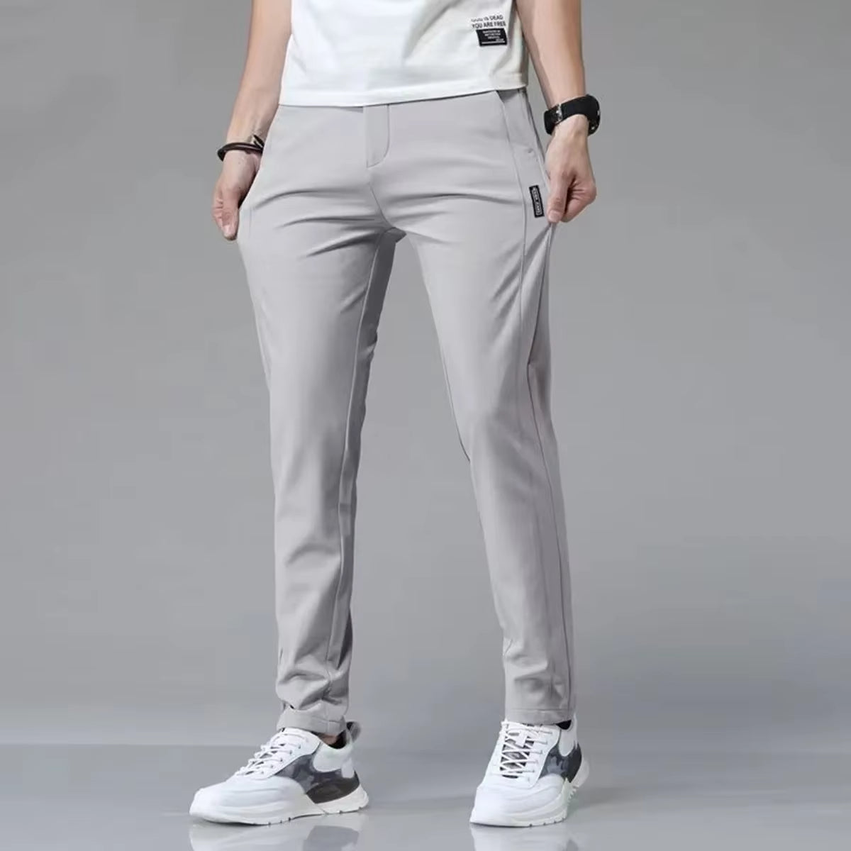 Tailored Broek voor Heren – Lichtgewicht, Ademend & Strijkvrij met Slim Fit