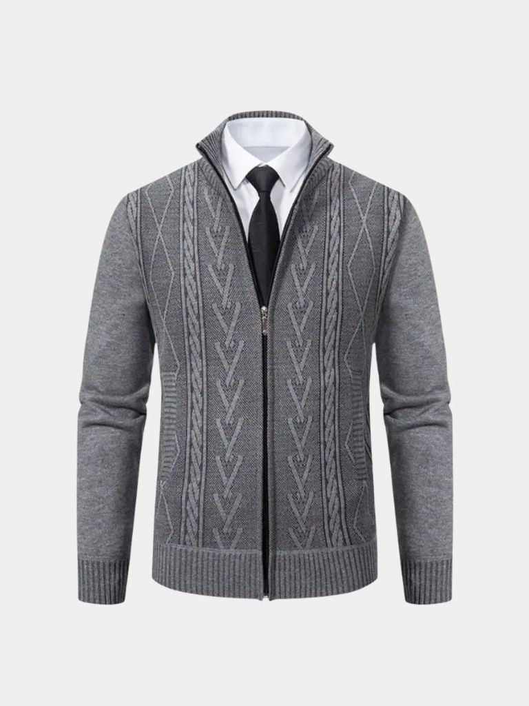Essentiële Gebreide Trui – Luxe Herensweater met Kruis & Kroon Design