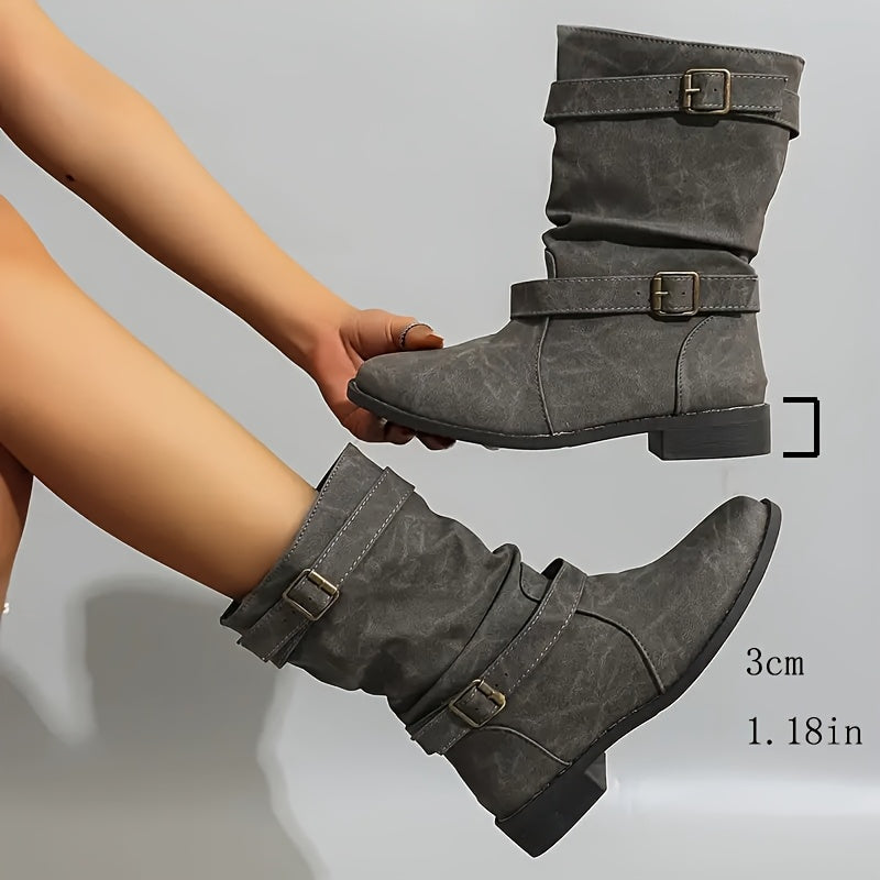 Dames Enkellaarsjes Lage Hak – Comfortabele & Casual Winter Schoenen