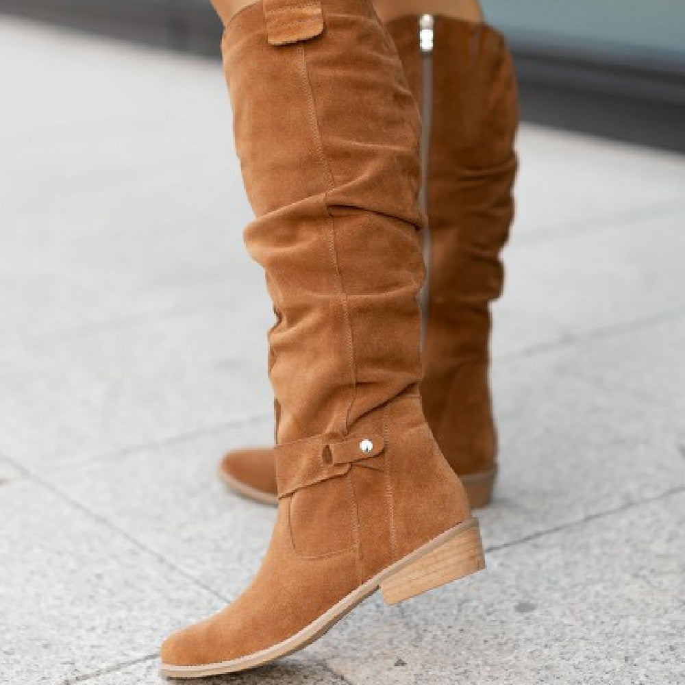Hoge Laarzen voor Dames – Elegante Winterlaarzen met Antislipzool & Warm Binnenfutter