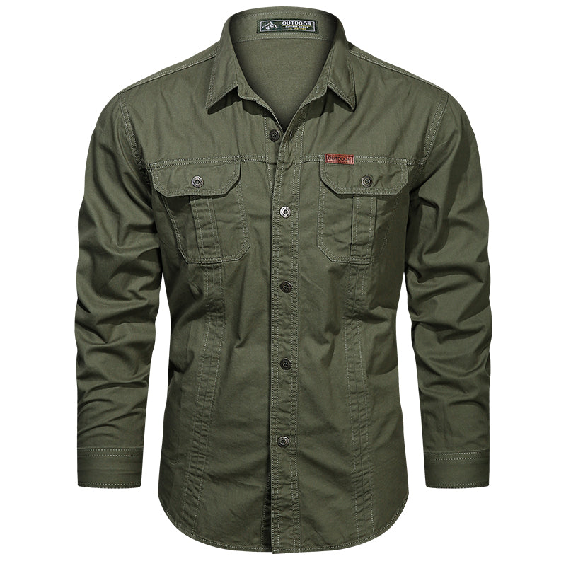 Langsleeve Cargo Shirt voor Heren – Stoer, Functioneel & Comfortabel voor Elke Dag