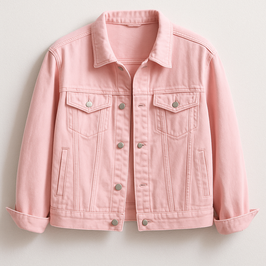 Spijkerjas – Casual Denim Jas met Knopen en Zakken