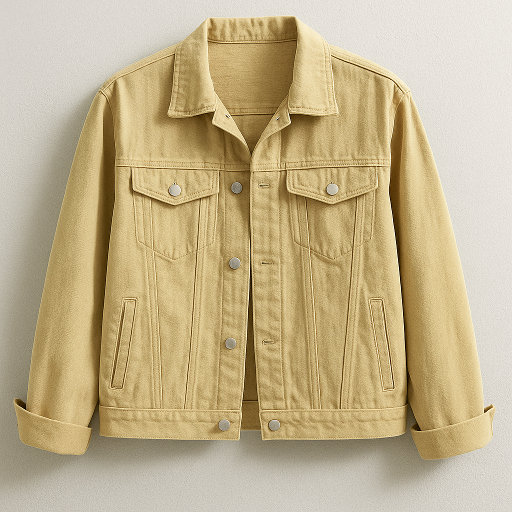 Spijkerjas – Casual Denim Jas met Knopen en Zakken