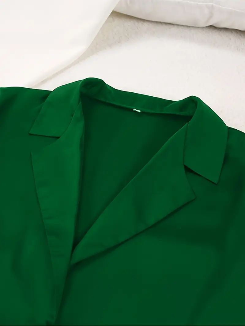 2-Pack Dames Satijnen Pyjamaset met Lange Mouwen – Zachte & Ademende Loungewear voor Alle Seizoenen