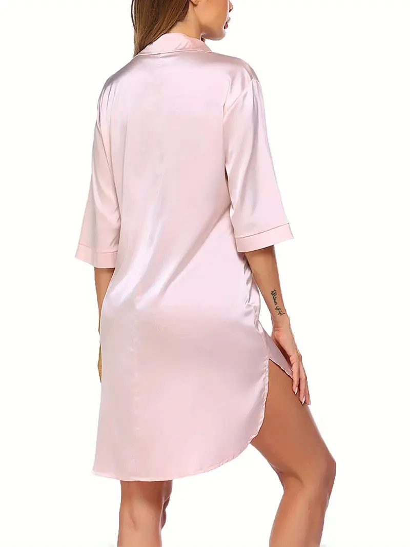 Lichtgewicht Katoenen Nachtshirt voor Dames – Zomers Nachthemd met Halve Mouwen en Losse Pasvorm