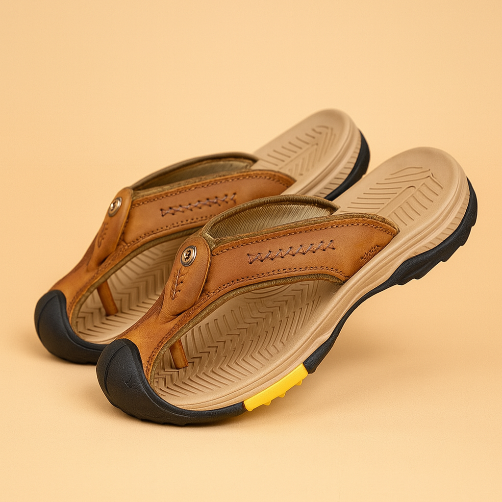 Stijlvolle Leren Teenslippers voor Dames en Heren – Comfortabel en Duurzaam