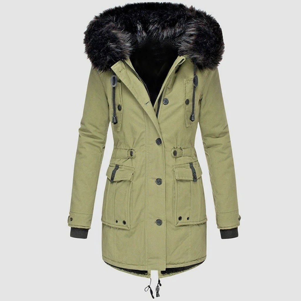 Lange Gewatteerde Winterjas voor Dames – Extra Warm, Winddicht en Waterafstotend