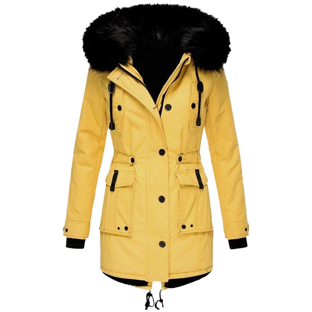 Lange Gewatteerde Winterjas voor Dames – Extra Warm, Winddicht en Waterafstotend