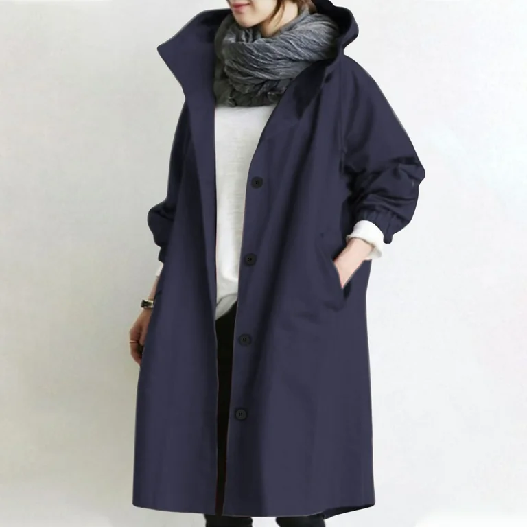 Dames Lichte Jas met Capuchon – Casual Losse Pasvorm Voorjaar en Herfst, Ademend Tussenjas