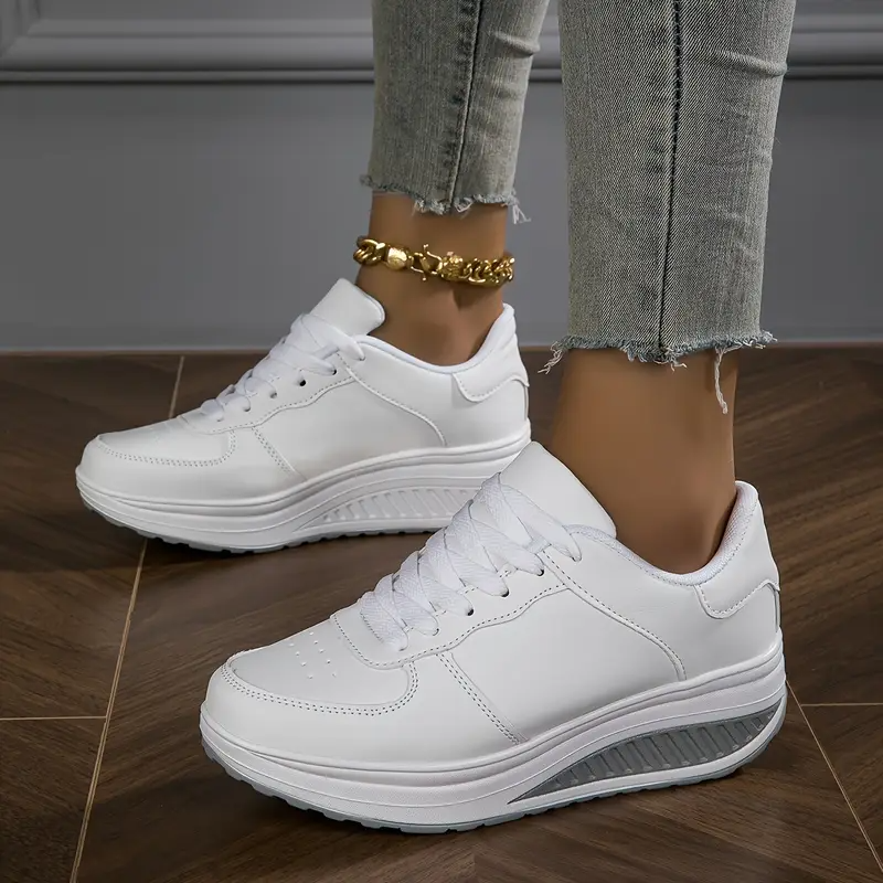 Dames Platform Sneakers – Casual Veterschoenen met Comfortabele Zool voor Dagelijks Gebruik en Sportieve Stijl