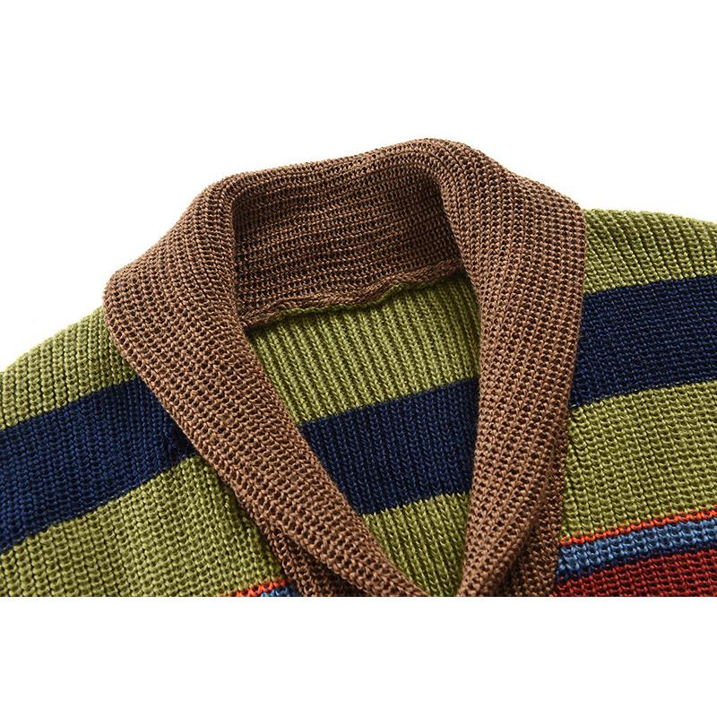 Heren Colorblock Lapel Sweater Jacket – Stijlvol, Comfortabel & Veelzijdig