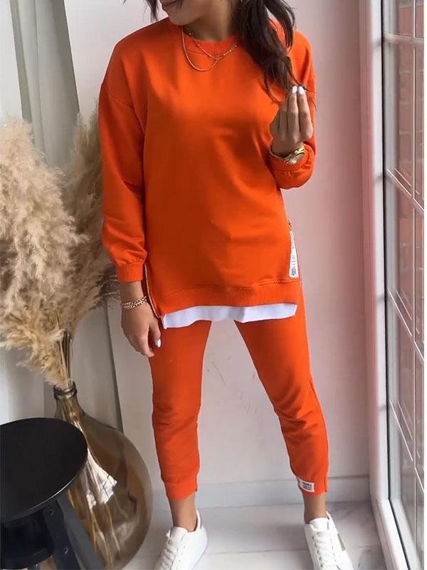 Gezellig Dames Trainingspak Set – Lange Mouw Sweatshirt met Bijpassende Broek