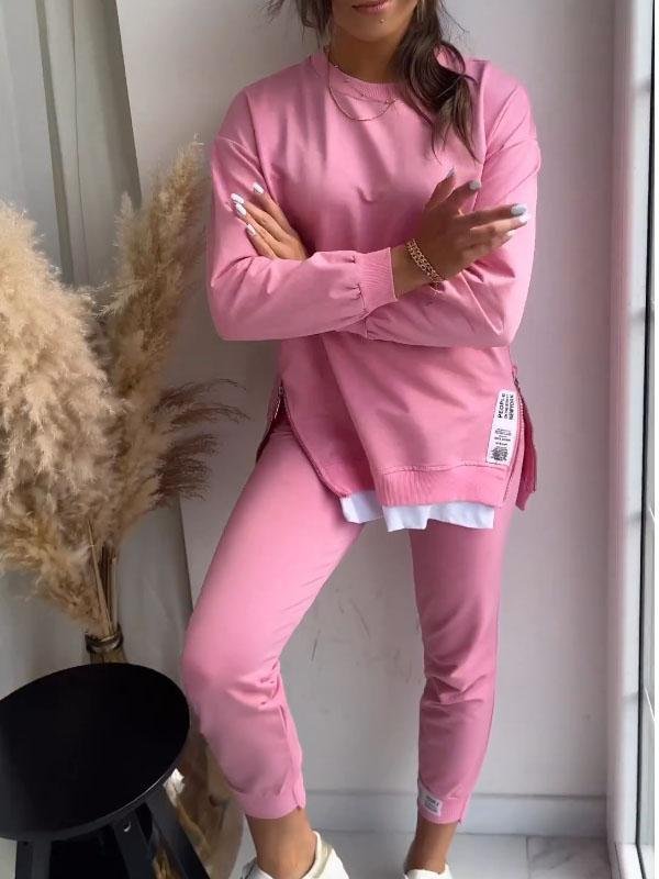 Gezellig Dames Trainingspak Set – Lange Mouw Sweatshirt met Bijpassende Broek