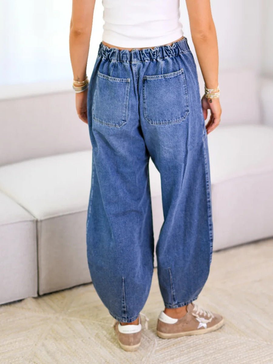Relaxed Fit Jeans – Comfortabele dames spijkerbroek met elastische tailleband