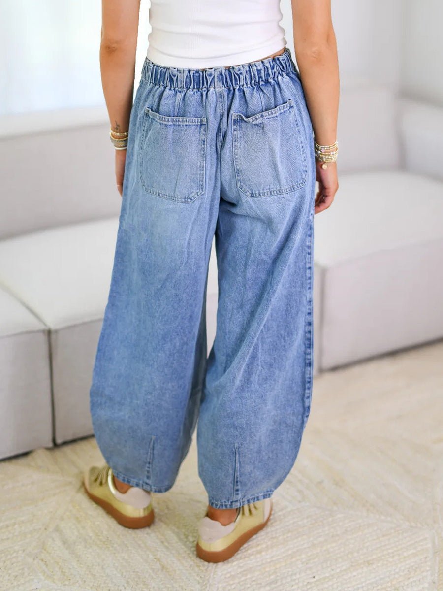 Relaxed Fit Jeans – Comfortabele dames spijkerbroek met elastische tailleband
