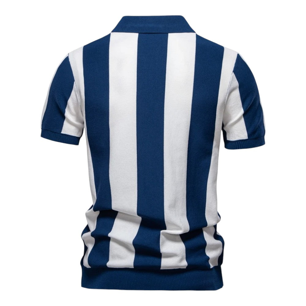 Poloshirt – Sportief Heren Polo met Retro Strepen & Comfortabele Pasvorm