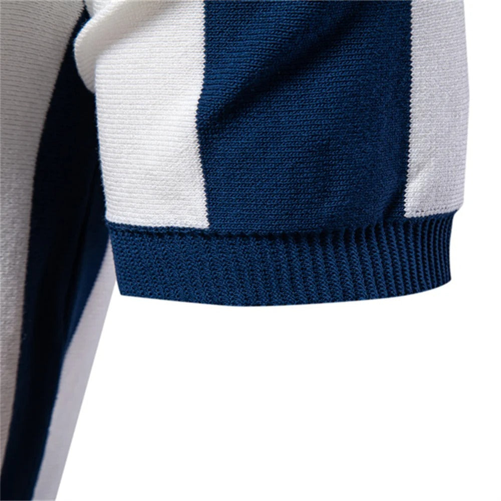 Poloshirt – Sportief Heren Polo met Retro Strepen & Comfortabele Pasvorm