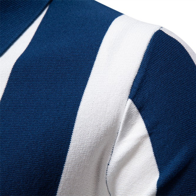 Poloshirt – Sportief Heren Polo met Retro Strepen & Comfortabele Pasvorm