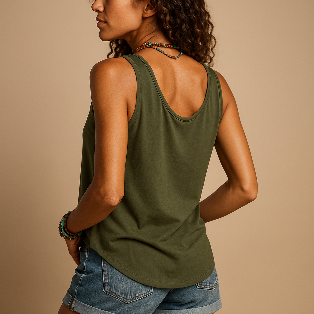 Luchtige Mouwloze Top met V-hals voor Dames – Casual, Comfortabel en Perfect voor Zomerse Dagen