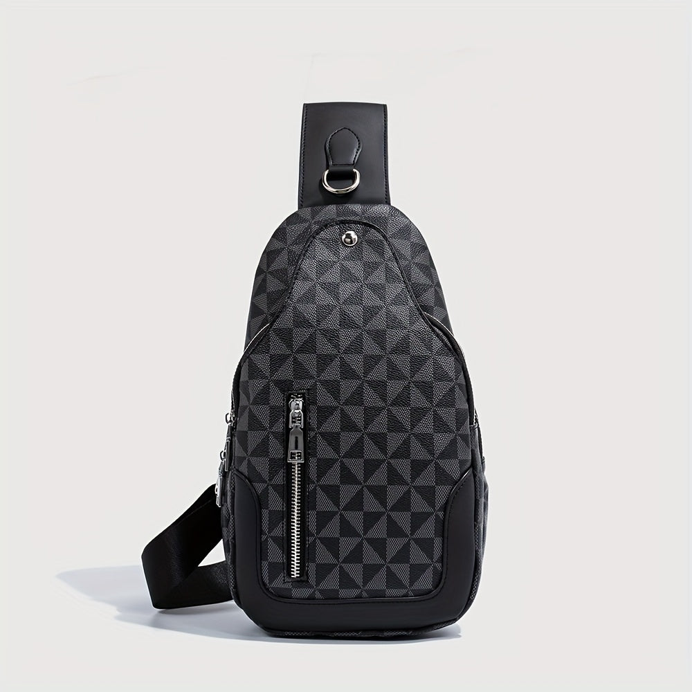 Concept Crossbody Sling Bag – Luxe Unisex Schoudertas met Vegan Leren Afwerking