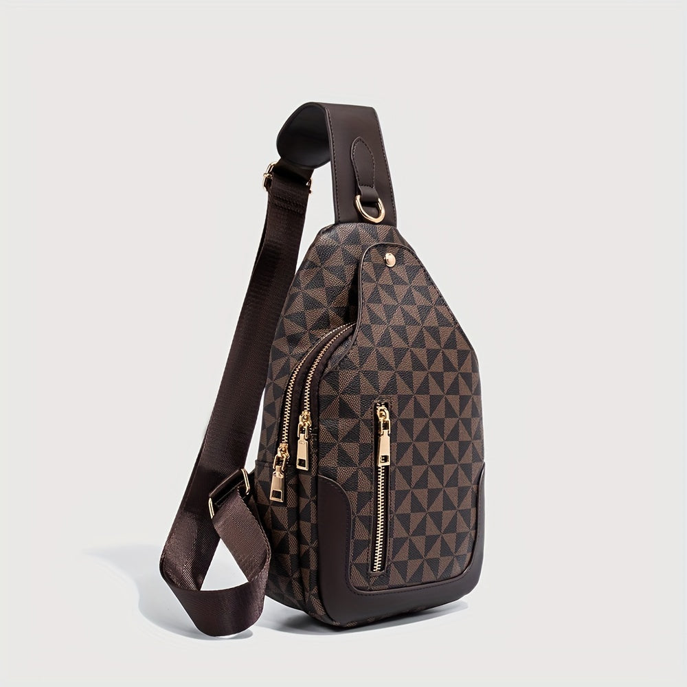Concept Crossbody Sling Bag – Luxe Unisex Schoudertas met Vegan Leren Afwerking