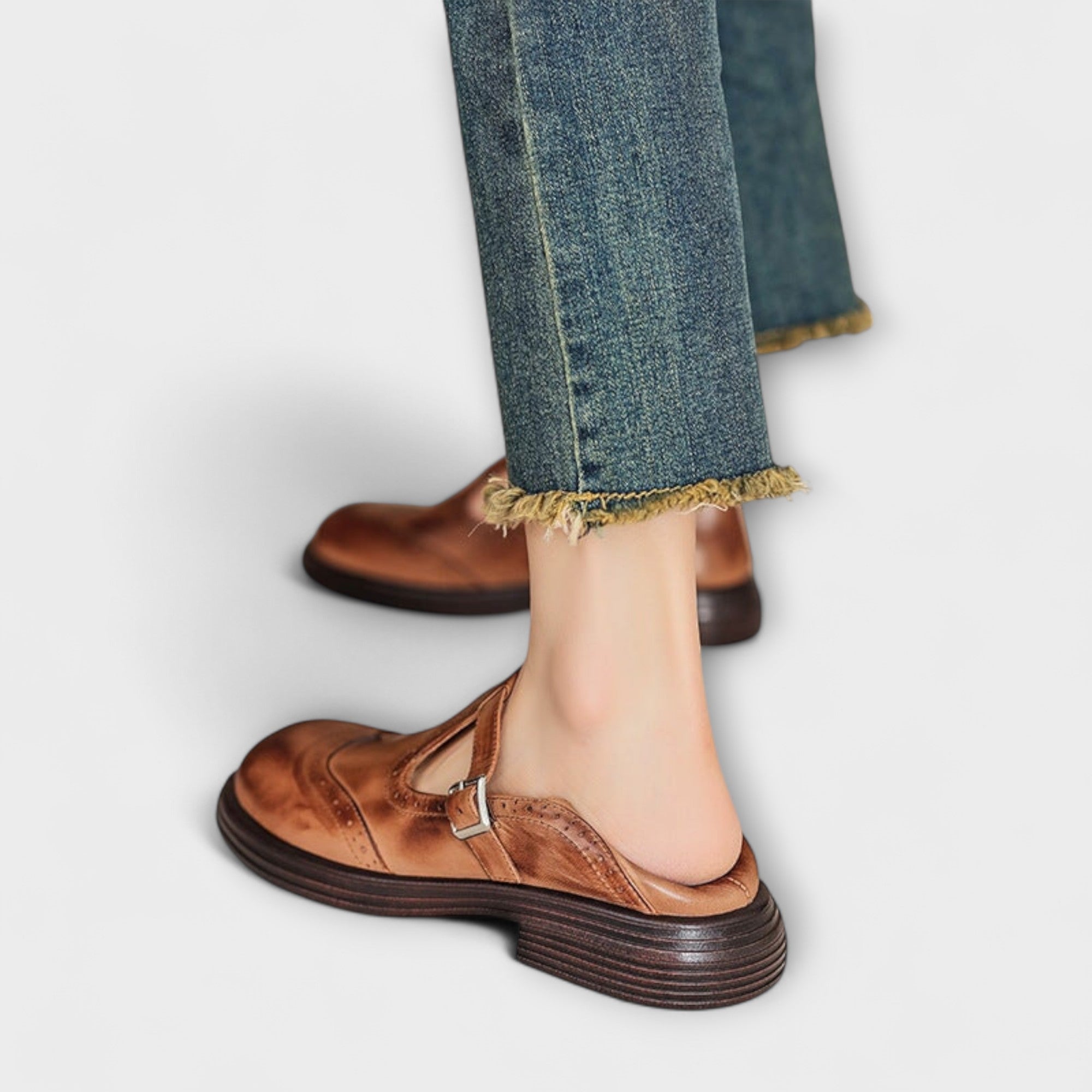 Klassieke T-band Leren Schoenen – Tijdloze Elegantie & Comfort