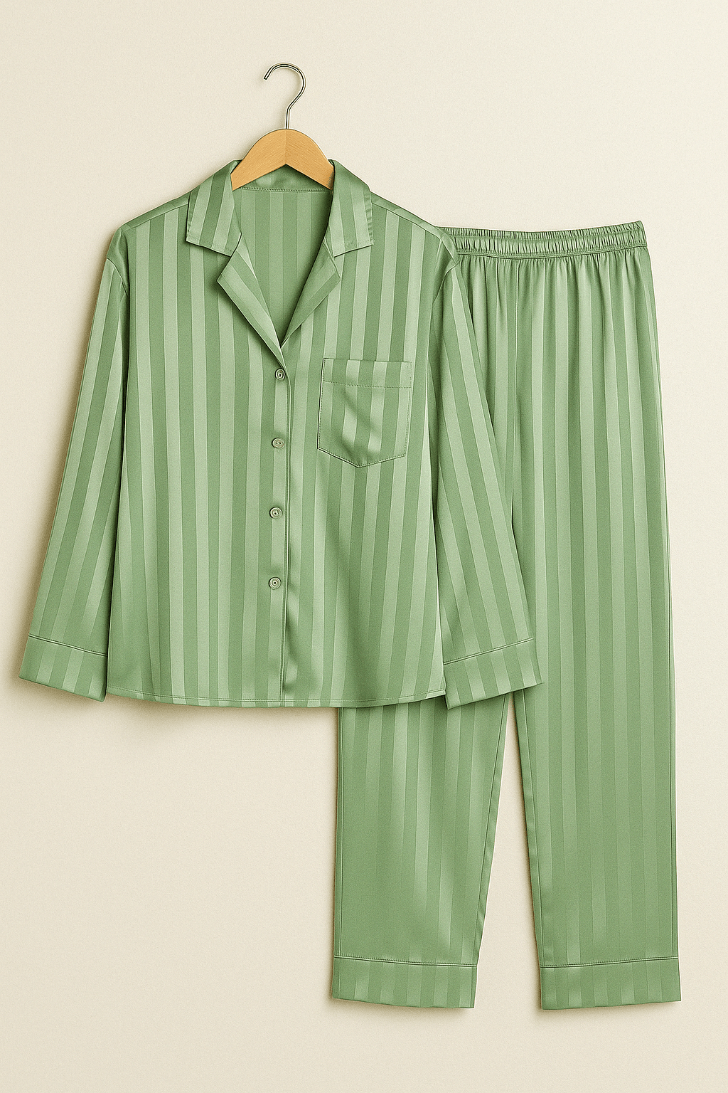 Gestreepte Pyjama Set – Comfortabele & Stijlvolle Nachtkleding voor Dames