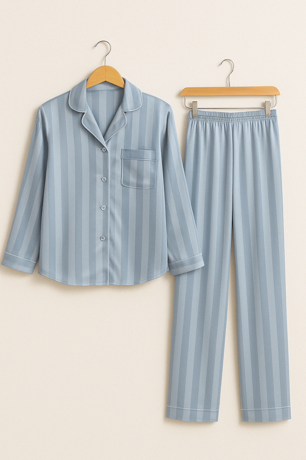 Gestreepte Pyjama Set – Comfortabele & Stijlvolle Nachtkleding voor Dames