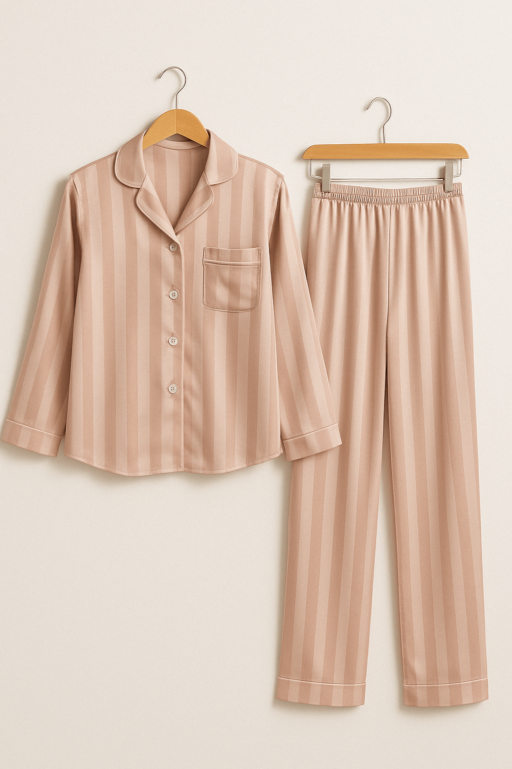 Gestreepte Pyjama Set – Comfortabele & Stijlvolle Nachtkleding voor Dames