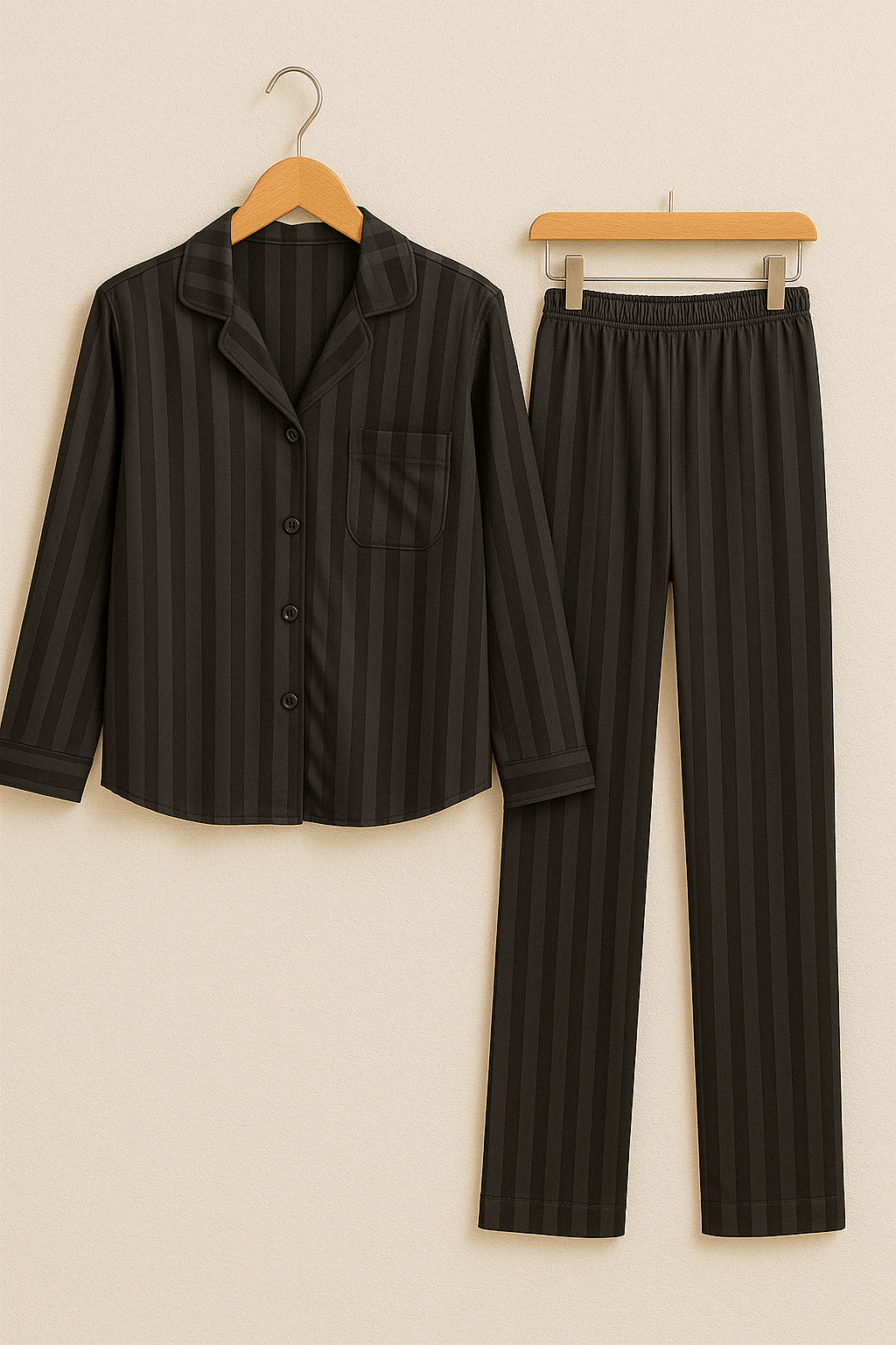 Gestreepte Pyjama Set – Comfortabele & Stijlvolle Nachtkleding voor Dames
