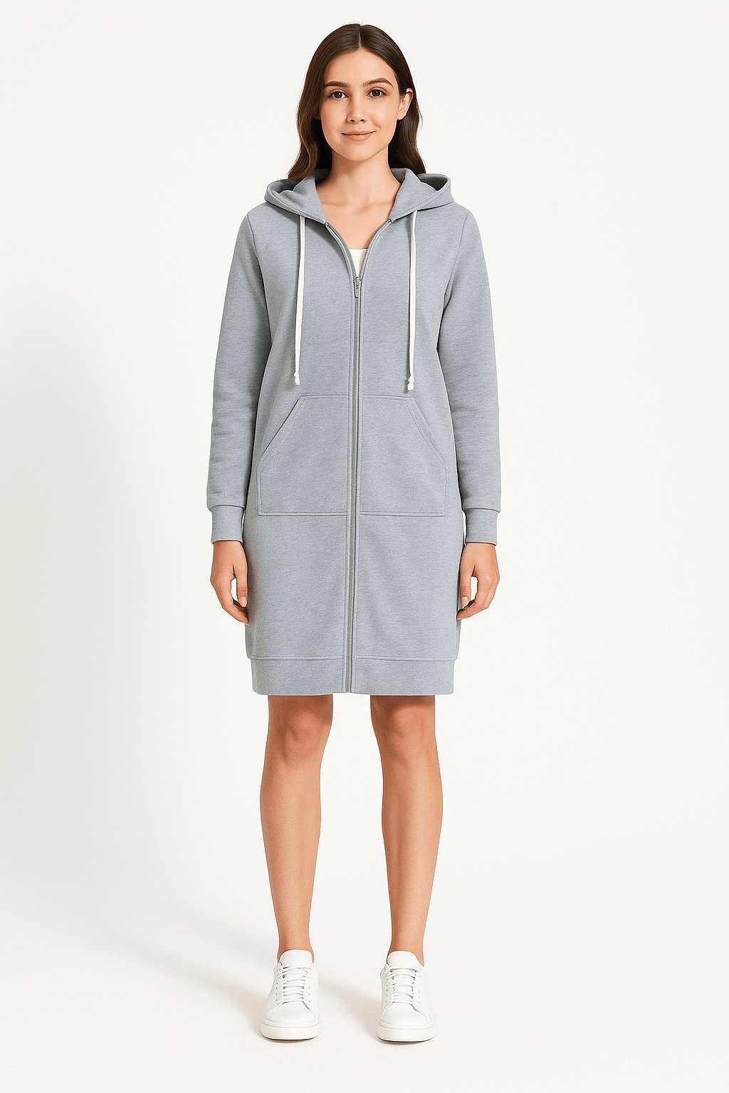 Knielange Hoodie – Comfortabele & Stijlvolle Lange Hoodie voor Dames
