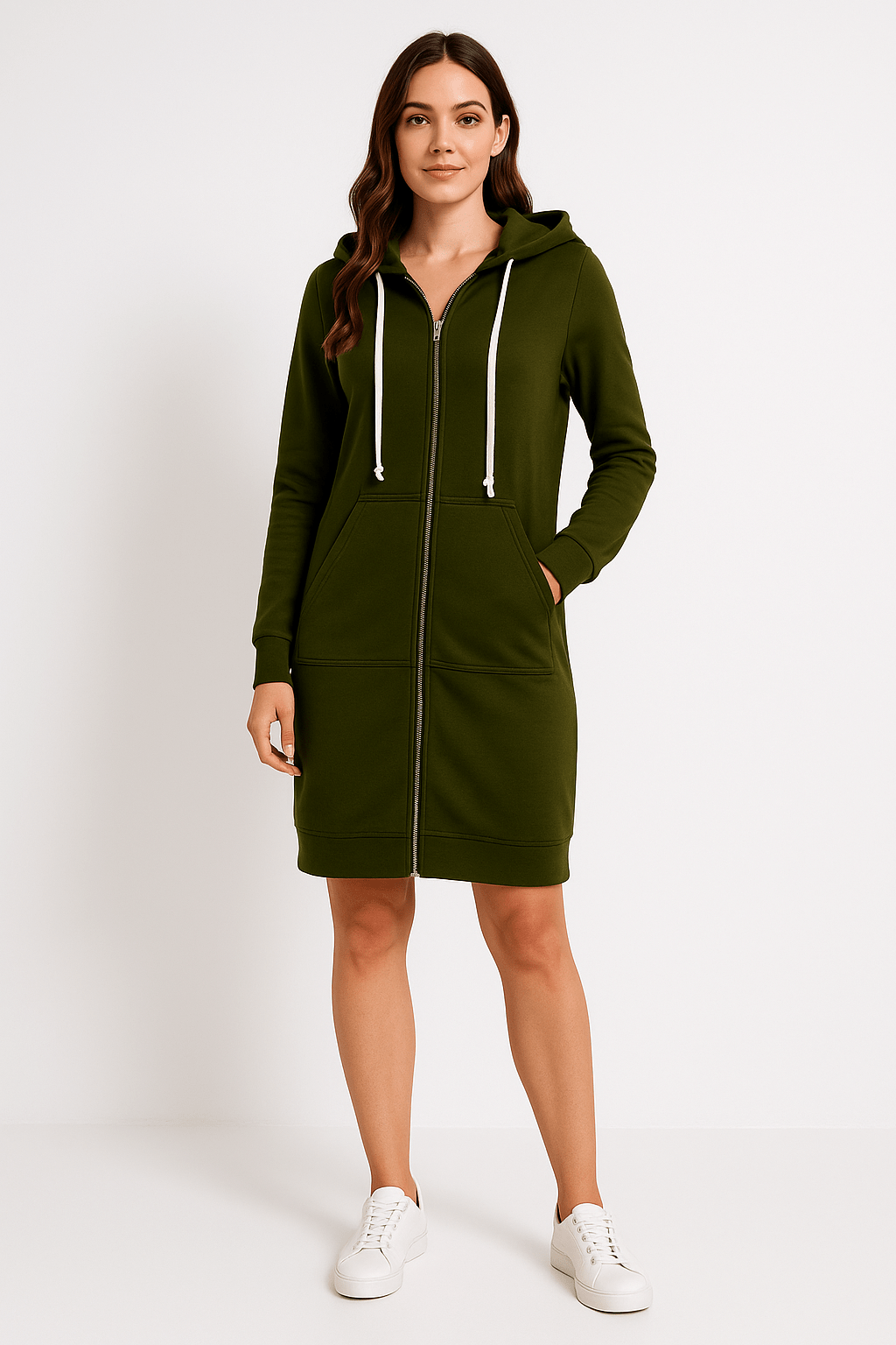 Knielange Hoodie – Comfortabele & Stijlvolle Lange Hoodie voor Dames